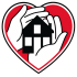 RSDO Training care and support logo featuring protective hands holding a house inside a red heart symbolising safety, care and support services